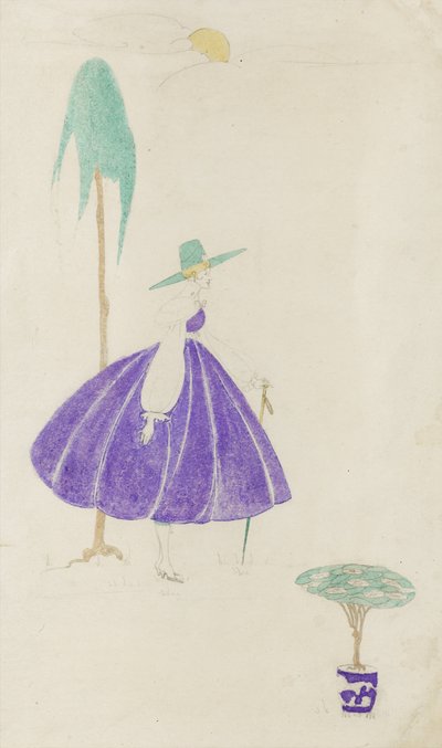 Woman in Purple Dress, 1914 by May Gardiner
